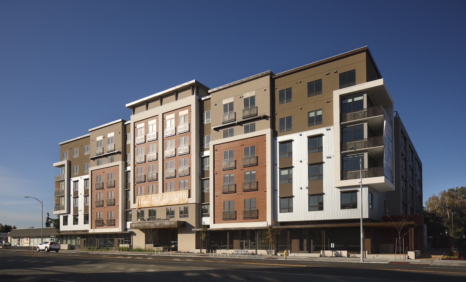 Building exterior at The Watermark at San Jose, via Google Maps